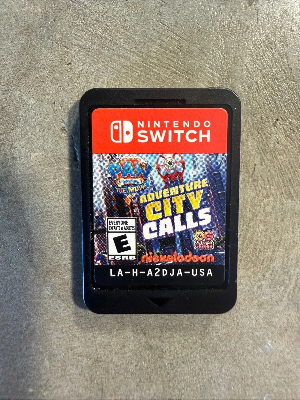 Nintendo Switch PAW Patrol Adventure City Calls - Black & Red Game Card